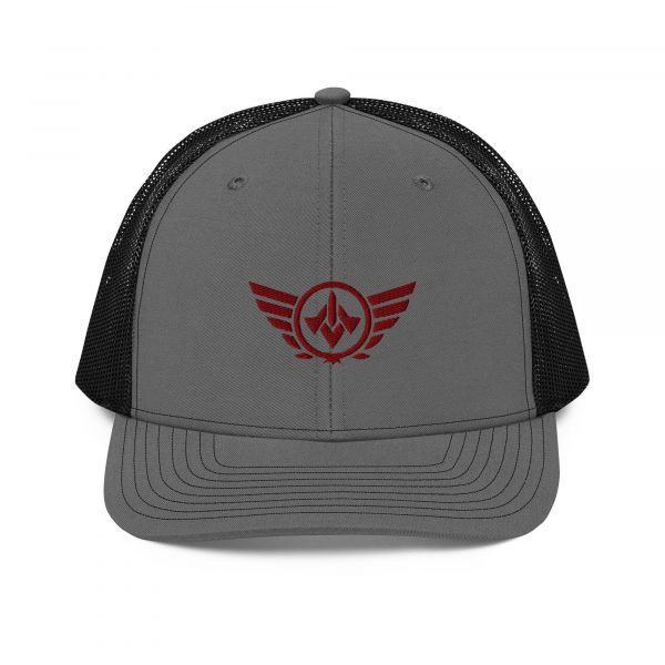 Maroon Embroidered Logo Trucker Hat | Premium