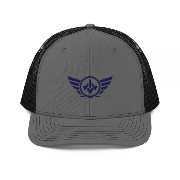 Navy Embroidered Logo Trucker Hat | Premium
