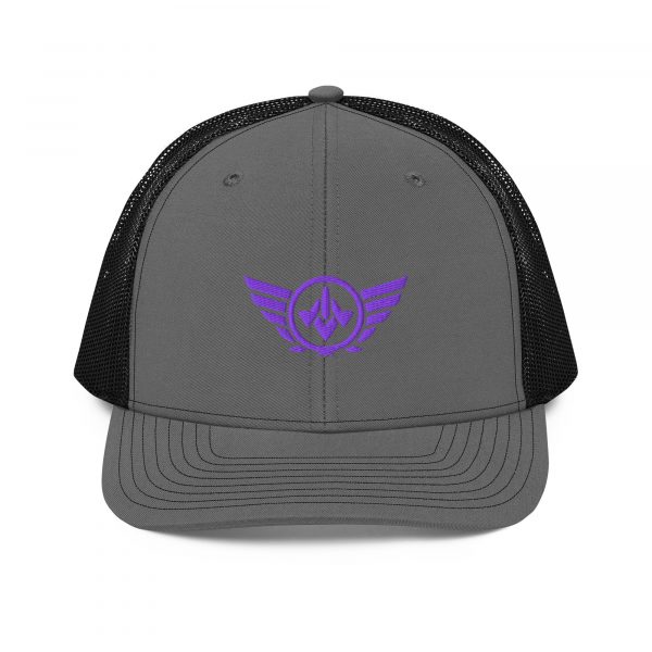 Purple Embroidered Logo Trucker Hat | Premium