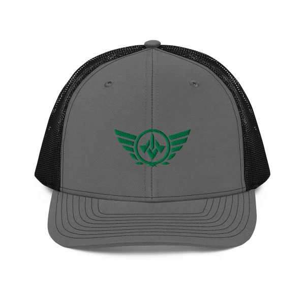 Kelly Green Embroidered Logo Trucker Hat | Premium