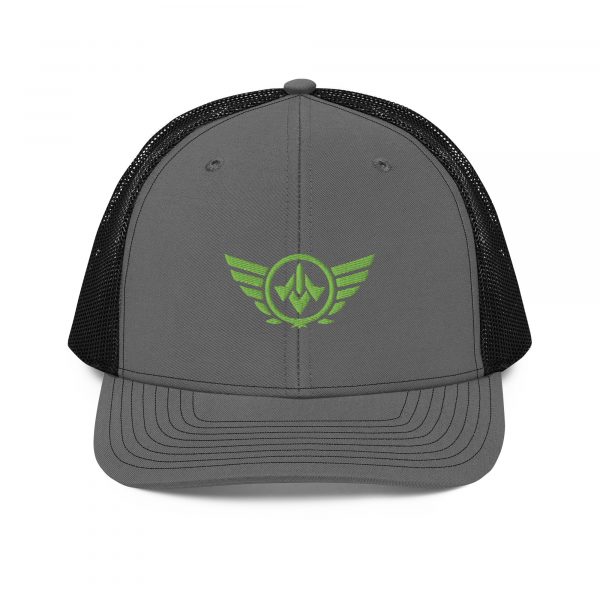 Kiwi Green Embroidered Logo Trucker Hat | Premium
