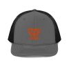 Orange Embroidered Brand Logo Trucker Hat | Premium