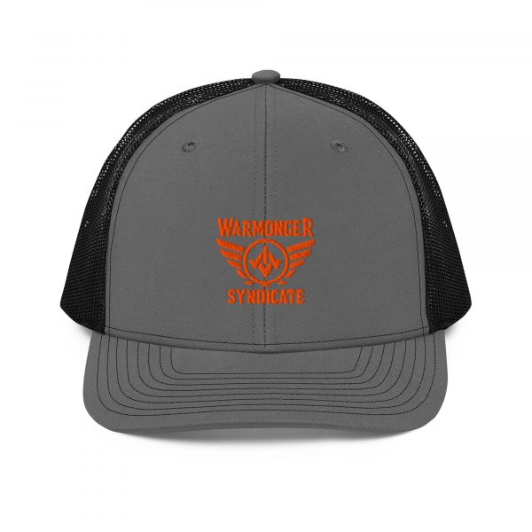 Orange Embroidered Brand Logo Trucker Hat | Premium