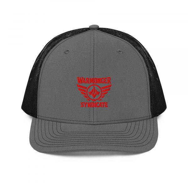 Red Embroidered Brand Logo Trucker Hat | Premium