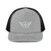 White Embroidered Logo Trucker Hat | Premium