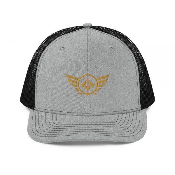 Old Gold Embroidered Logo Trucker Hat | Premium