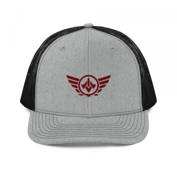 Maroon Embroidered Logo Trucker Hat | Premium