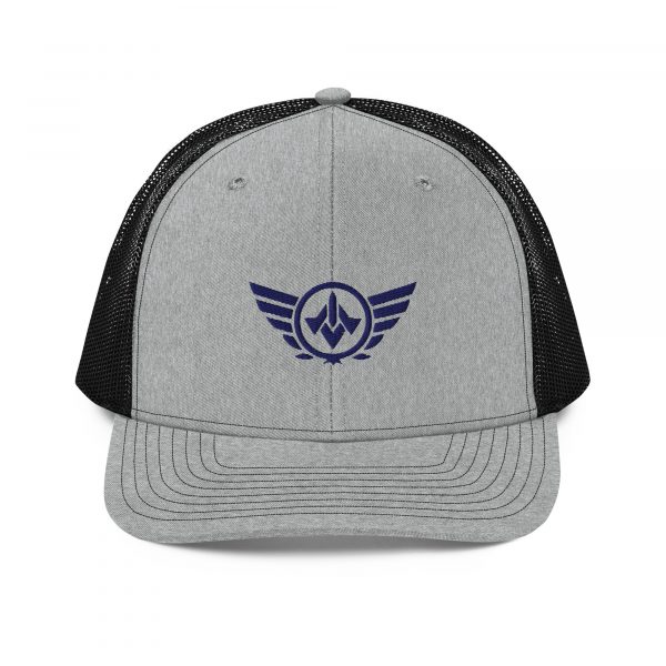 Navy Embroidered Logo Trucker Hat | Premium