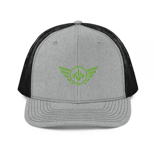 Kiwi Green Embroidered Logo Trucker Hat | Premium