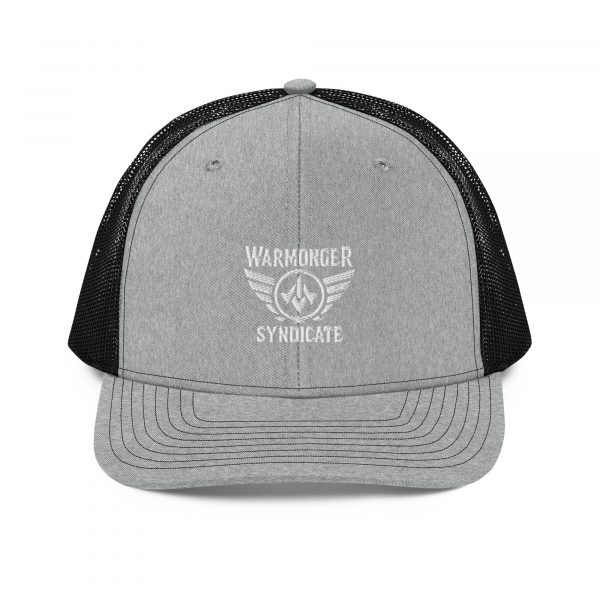 White Embroidered Brand Logo Trucker Hat | Premium