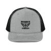 Black Embroidered Brand Logo Trucker Hat | Premium