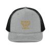 Old Gold Embroidered Brand Logo Trucker Hat | Premium