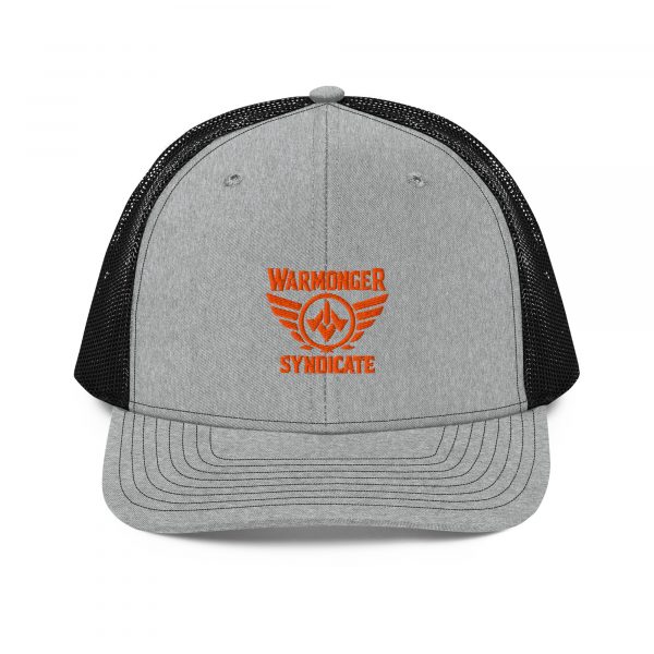 Orange Embroidered Brand Logo Trucker Hat | Premium