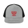 Red Embroidered Brand Logo Trucker Hat | Premium