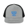 snapback-trucker-cap-heather-grey-black-front-68ba7c9b80360.jpg Aqua Embroidered Brand Logo Trucker Hat | Premium