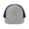 Kiwi Green Embroidered Brand Logo Trucker Hat | Premium