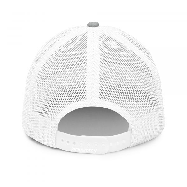 White Embroidered Logo Trucker Hat | Premium