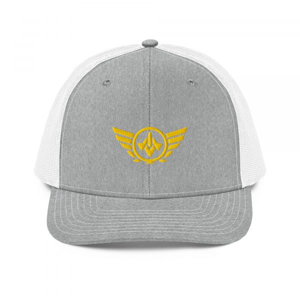 Gold Embroidered Logo Trucker Hat | Premium
