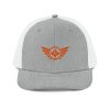 Orange Embroidered Logo Trucker Hat | Premium