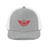 Red Embroidered Logo Trucker Hat | Premium