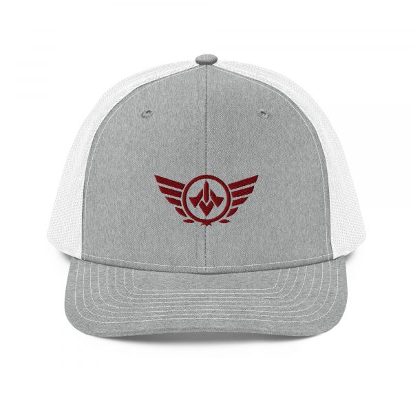 Maroon Embroidered Logo Trucker Hat | Premium