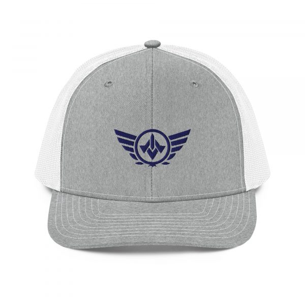 Navy Embroidered Logo Trucker Hat | Premium