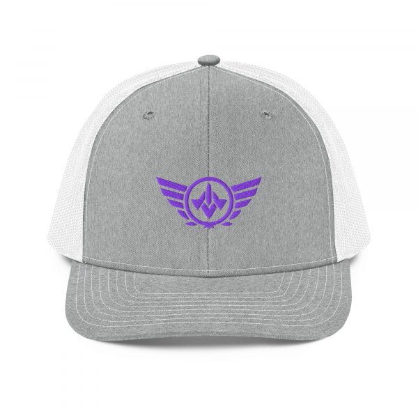 Purple Embroidered Logo Trucker Hat | Premium