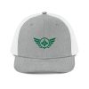 Kelly Green Embroidered Logo Trucker Hat | Premium