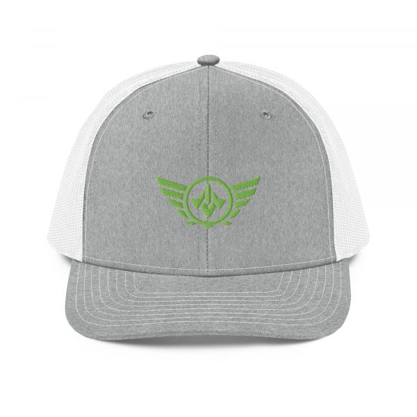 Kiwi Green Embroidered Logo Trucker Hat | Premium