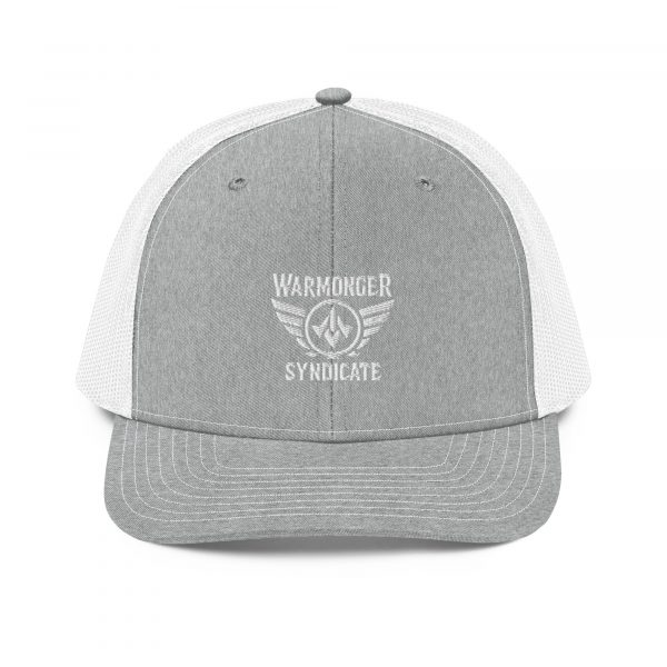 White Embroidered Brand Logo Trucker Hat | Premium