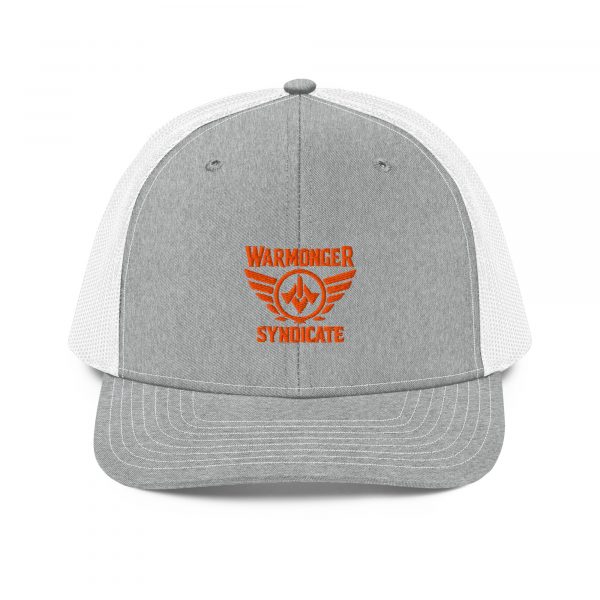 Orange Embroidered Brand Logo Trucker Hat | Premium