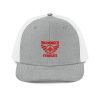 Red Embroidered Brand Logo Trucker Hat | Premium