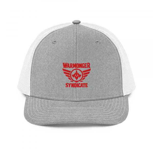 Red Embroidered Brand Logo Trucker Hat | Premium