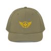 Gold Embroidered Logo Trucker Hat | Premium