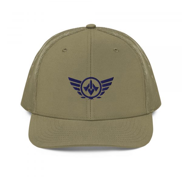Navy Embroidered Logo Trucker Hat | Premium