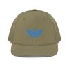snapback-trucker-cap-loden-front-68ba72244068c.jpg Aqua Embroidered Logo Trucker Hat | Premium