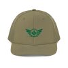 Kelly Green Embroidered Logo Trucker Hat | Premium