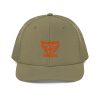 Orange Embroidered Brand Logo Trucker Hat | Premium