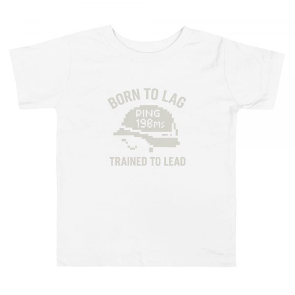 toddler-staple-tee-white-front-68bcd332d83db.jpg Born To Lag Trained To Lead Toddler Tee | Premium | 2-5T