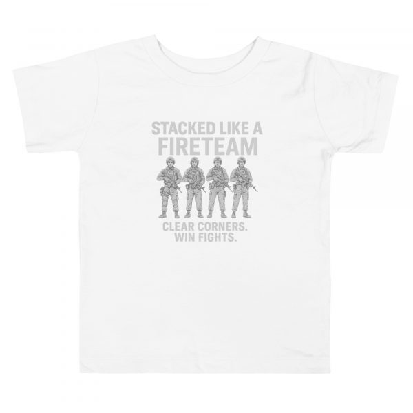 toddler-staple-tee-white-front-68bcd433d70c6.jpg Stacked Like A Fireteam Toddler Tee | Premium | 2-5T