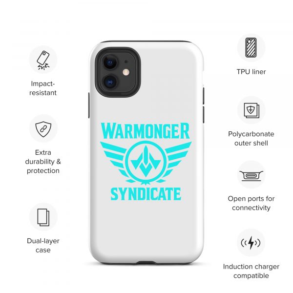 WMS Rugged Case | iPhone® | Brand | White/ Aqua