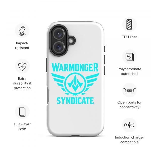 WMS Rugged Case | iPhone® | Brand | White/ Aqua