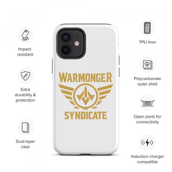 WMS Rugged Case | iPhone® | Brand | White/ Gold
