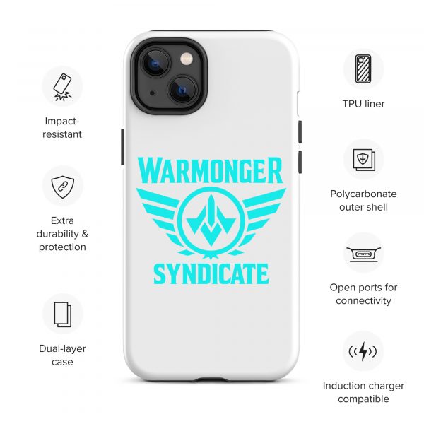 WMS Rugged Case | iPhone® | Brand | White/ Aqua