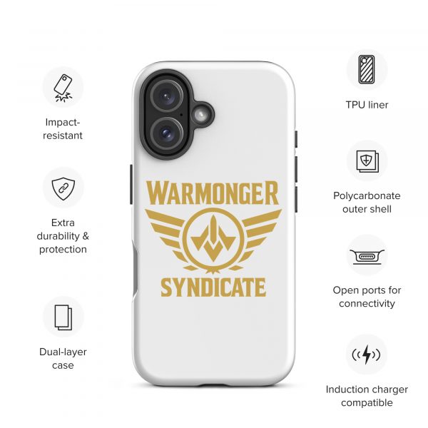 WMS Rugged Case | iPhone® | Brand | White/ Gold