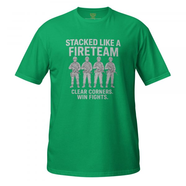 unisex-basic-softstyle-t-shirt-irish-green-front-68b53e68d0630.jpg Stacked Like A Fireteam Tee | Classic | S-XL