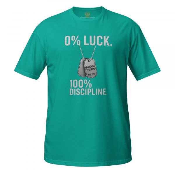 unisex-basic-softstyle-t-shirt-jade-dome-front-68bcef29050fc.jpg 0% Luck 100% Discipline Tee | Classic | 2-3X