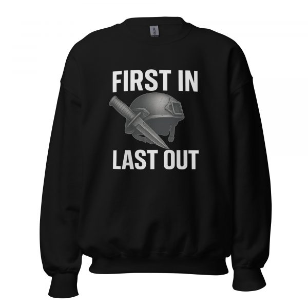 unisex-crew-neck-sweatshirt-black-front-68c33fb8432cb.jpg First In Last Out Crewneck | Classic | 2-5X