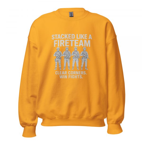 unisex-crew-neck-sweatshirt-gold-front-68b7906db5486.jpg Stacked Like A Fireteam Crewneck | Classic | S-XL