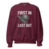 unisex-crew-neck-sweatshirt-maroon-front-68c33fb8575ad.jpg First In Last Out Crewneck | Classic | 2-5X
